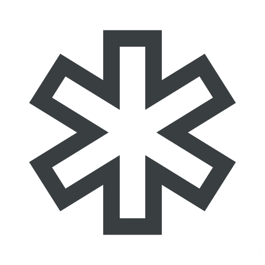 Inquira Health square logo in grey on white background